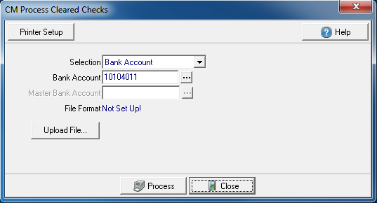 Bank Processed Check Process Cleared Checks