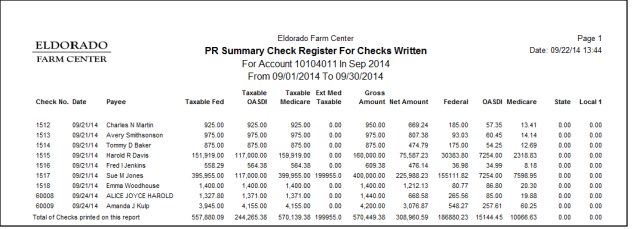 Pr Check Sample PR Check Register