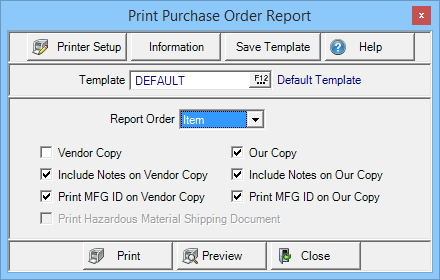 Access Closed Purchase Orders