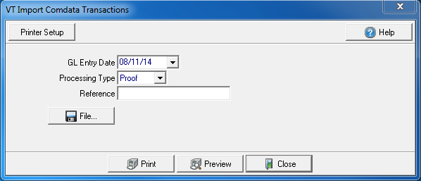 Import Compdata Transactions