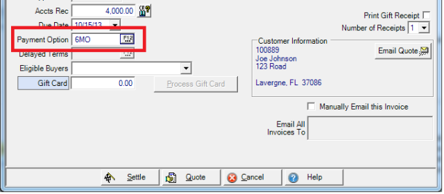 Access Payment Options