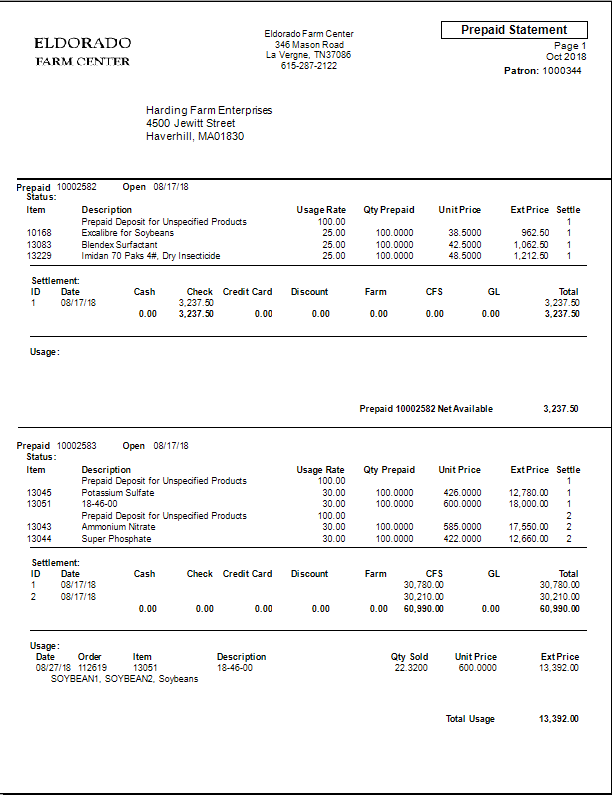 Propay Statement Example Sample Prepaid Statement
