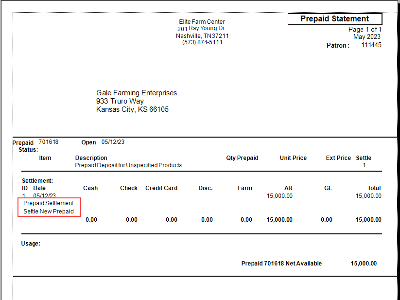 Propay Statement Example Sample Prepaid Statement