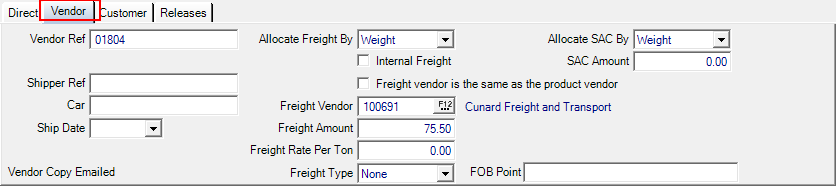 Access Direct Orders Vendor