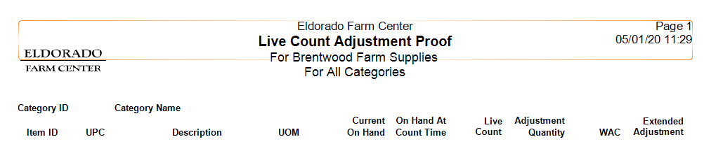 Adjust to Live Count