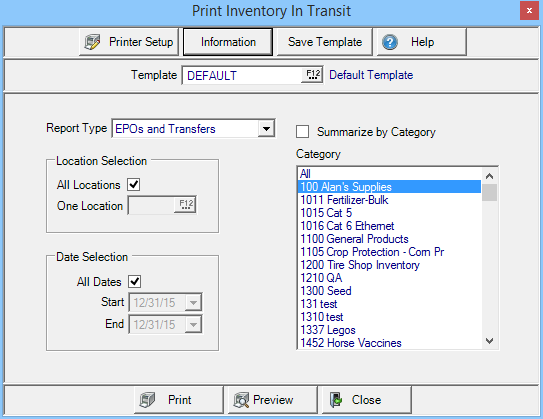 Transit File Inventory In Transit